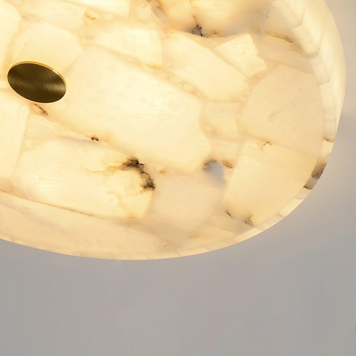 Ciphayra runde Mosaik-Alabaster-Deckenleuchte