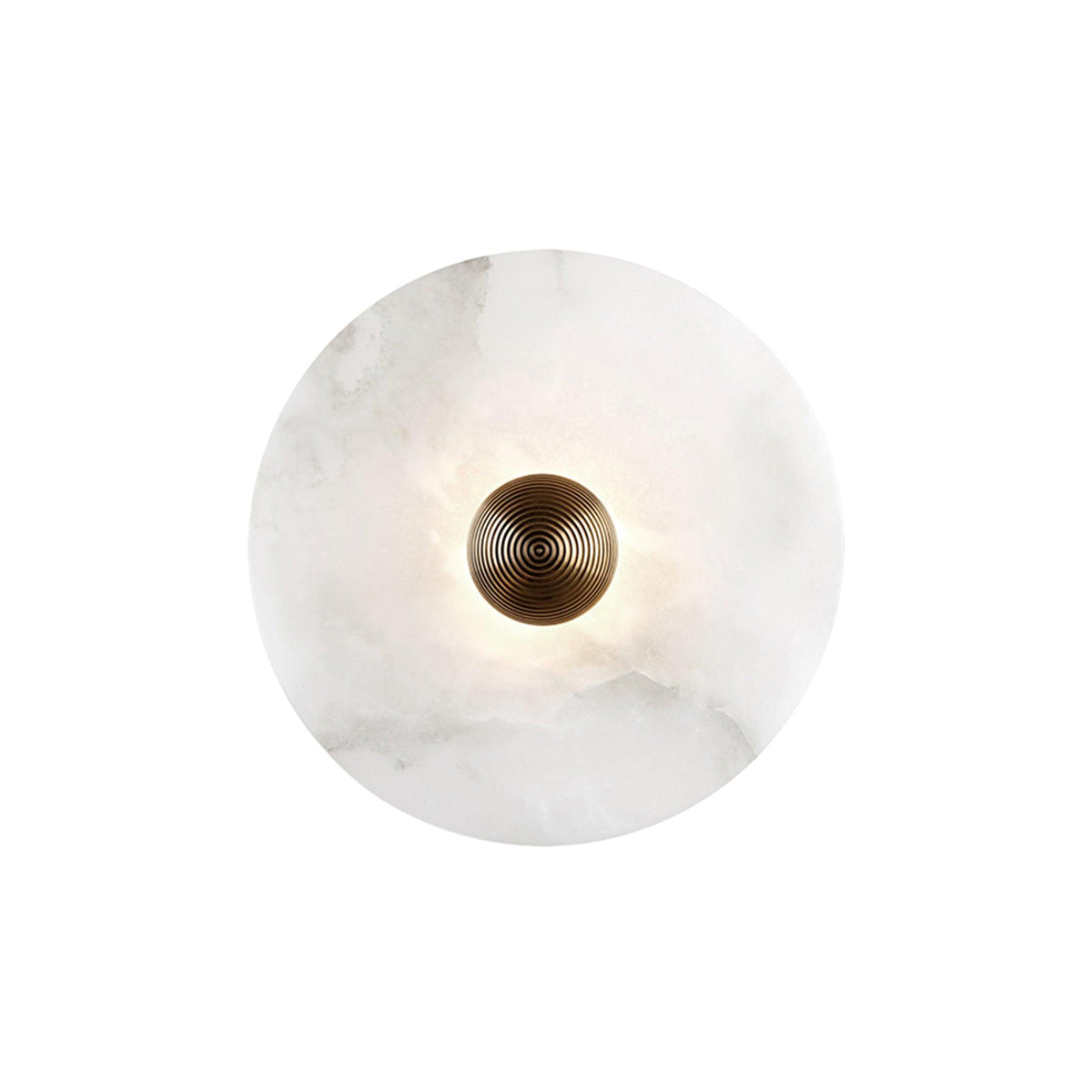 Apollo runde Wandleuchte aus Alabaster