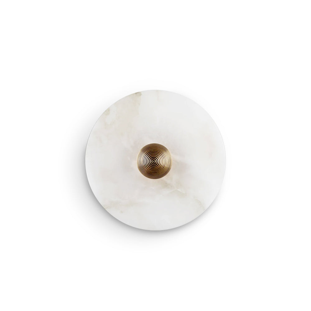 Apollo runde Wandleuchte aus Alabaster