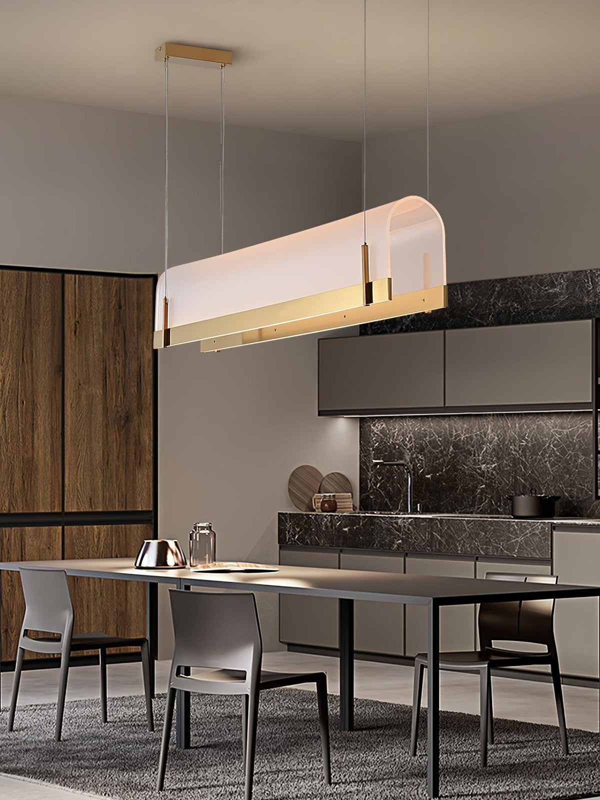 Cevinen lineare Pendelleuchte in Gold