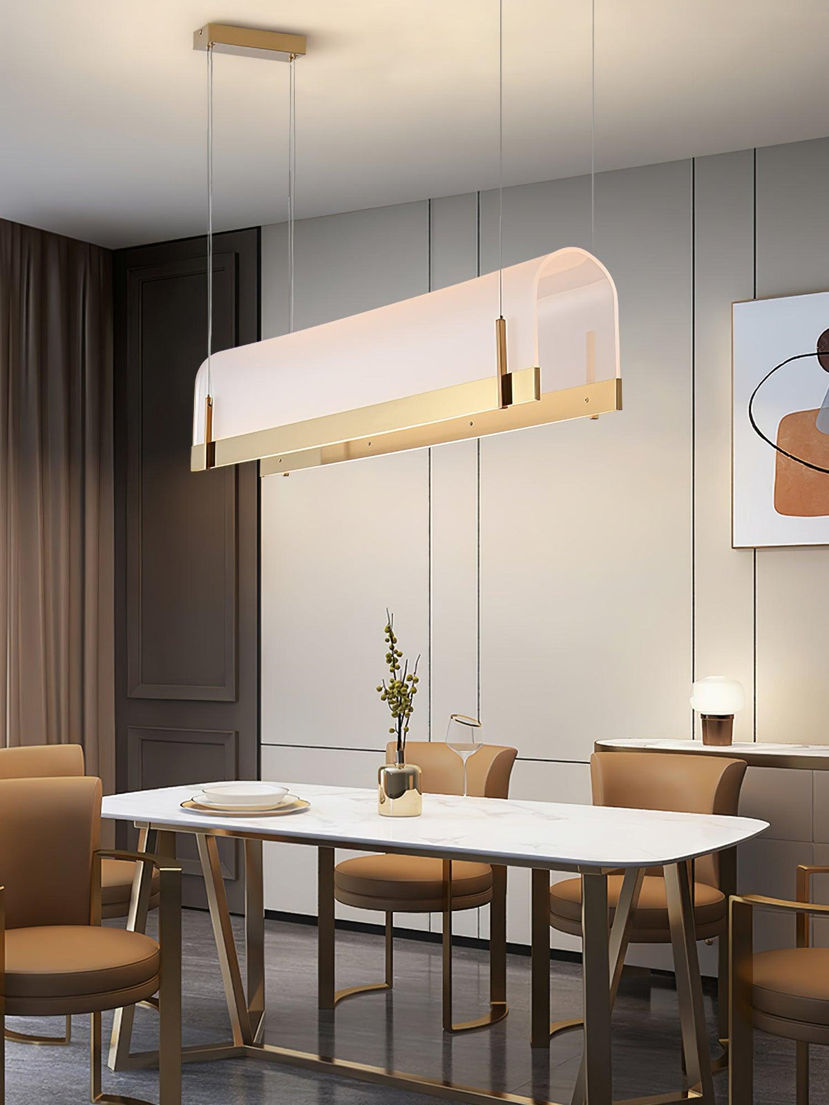 Cevinen lineare Pendelleuchte in Gold