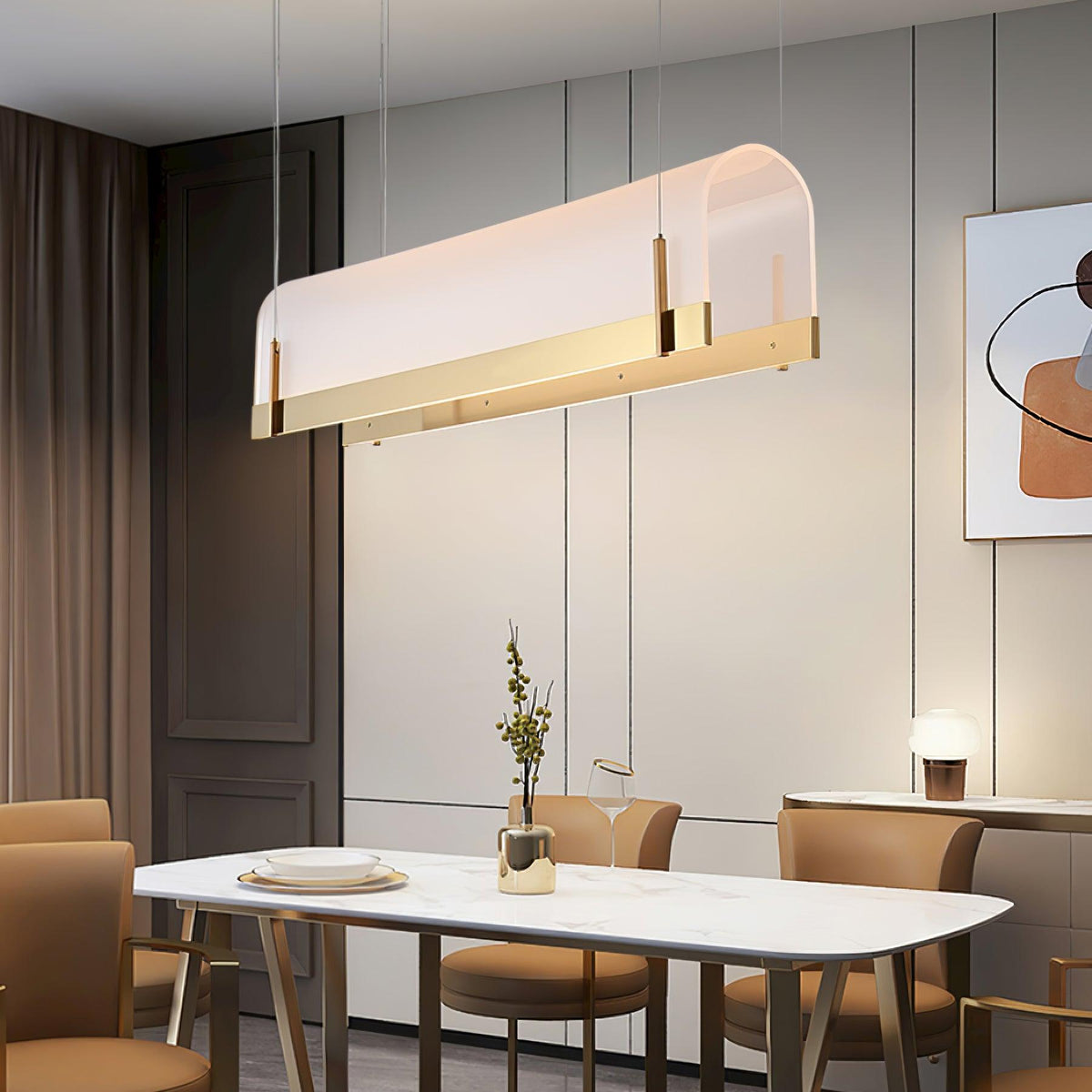 Cevinen lineare Pendelleuchte in Gold