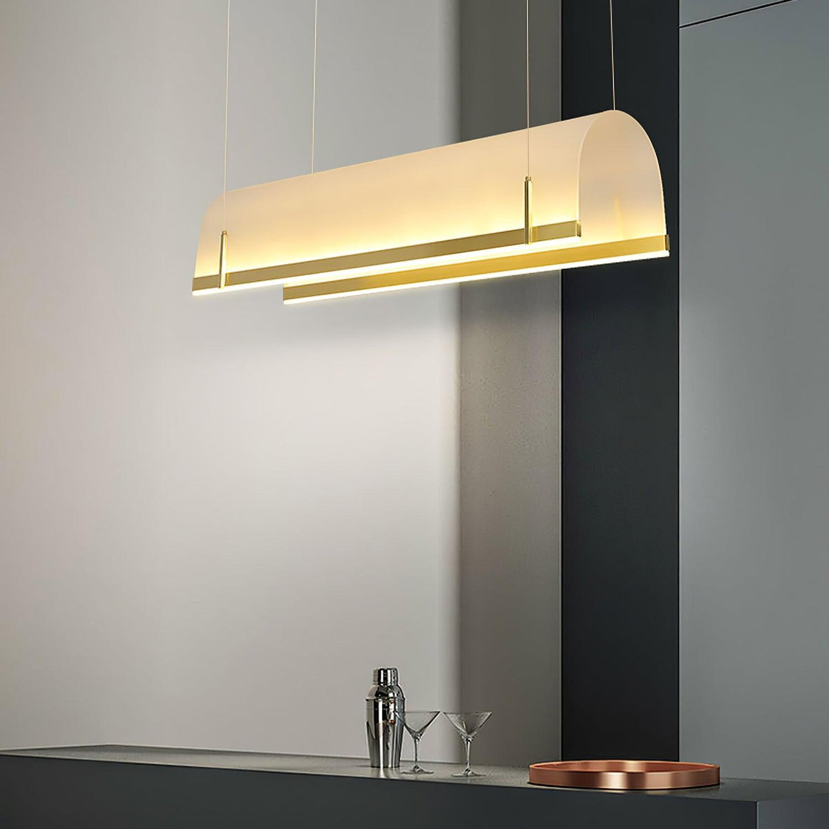 Cevinen lineare Pendelleuchte in Gold