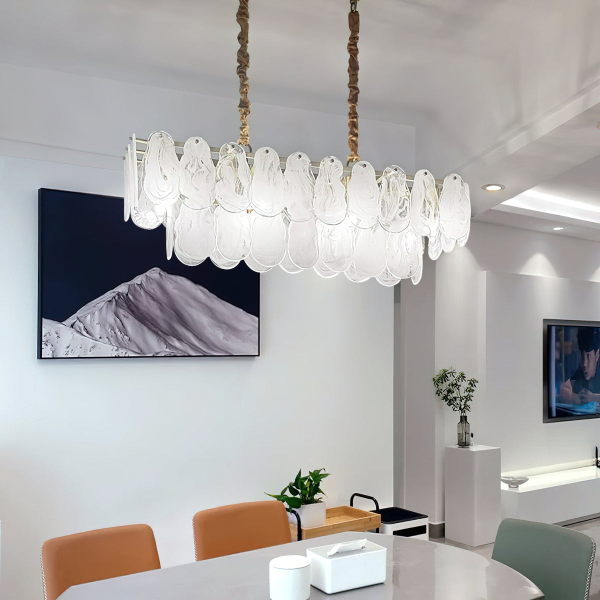 Dren Kronleuchter Postmodern Luxus Rund Wolken-Glas
