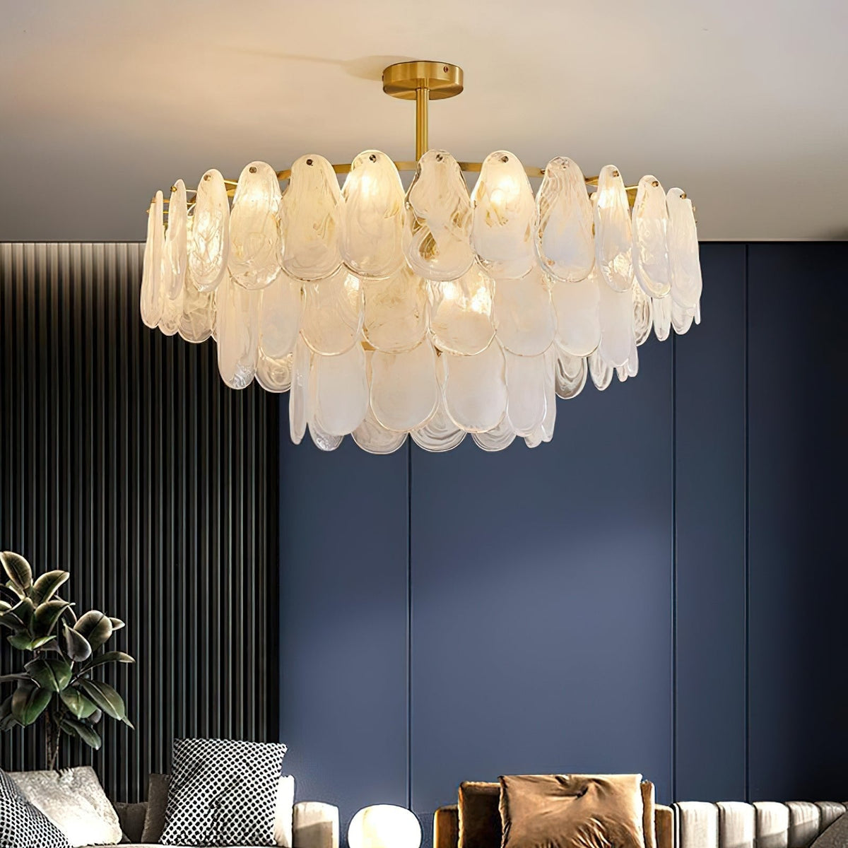 Dren Kronleuchter Postmodern Luxus Rund Wolken-Glas