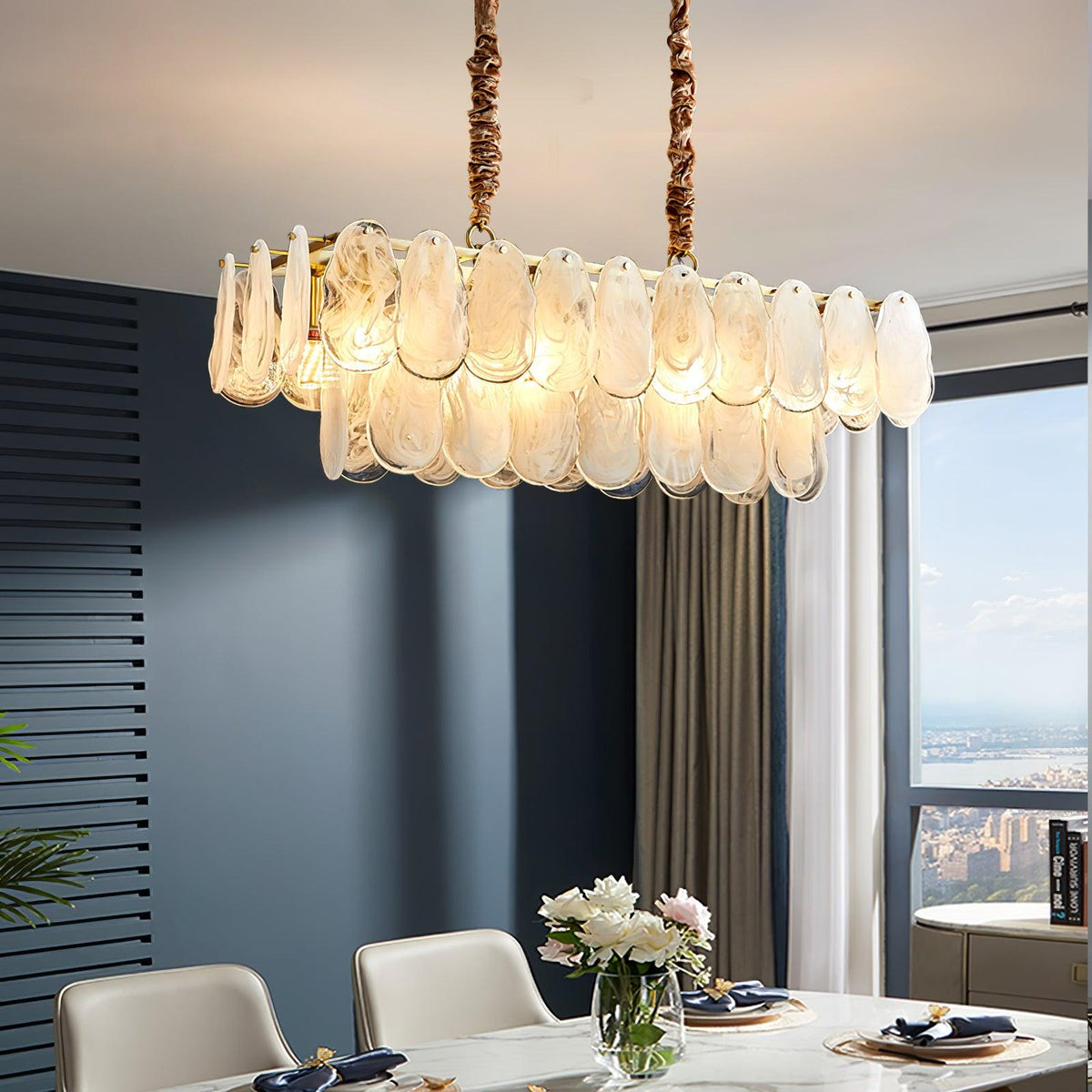 Dren Kronleuchter Postmodern Luxus Rund Wolken-Glas
