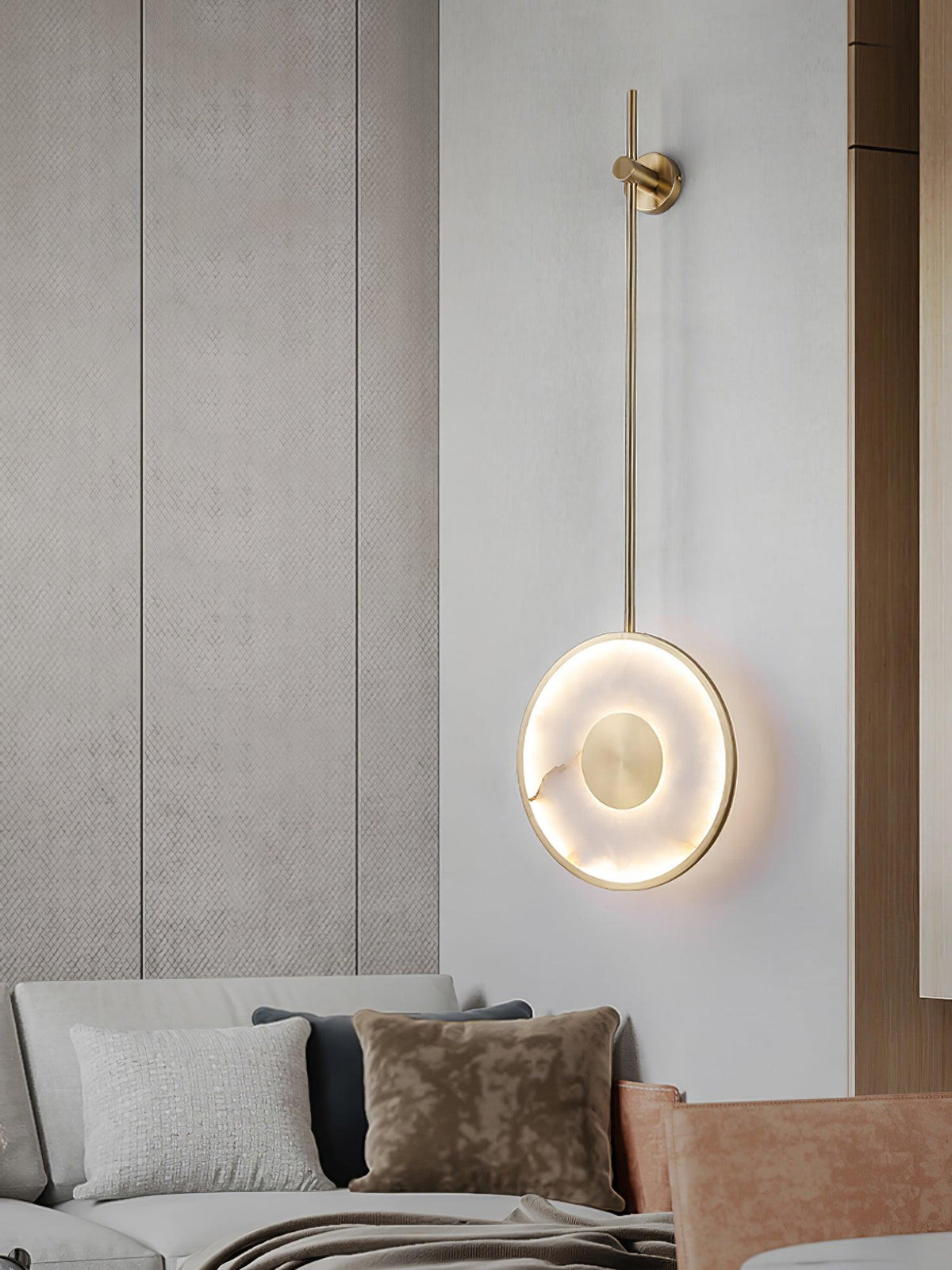 Nivirina Minimalistische Pendelleuchte aus Alabaster