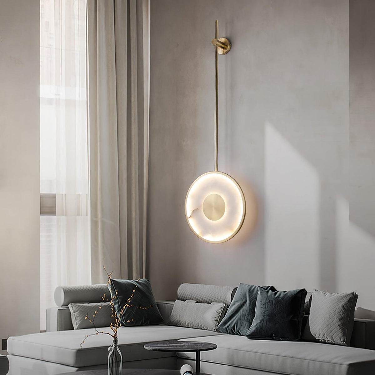 Nivirina Minimalistische Pendelleuchte aus Alabaster