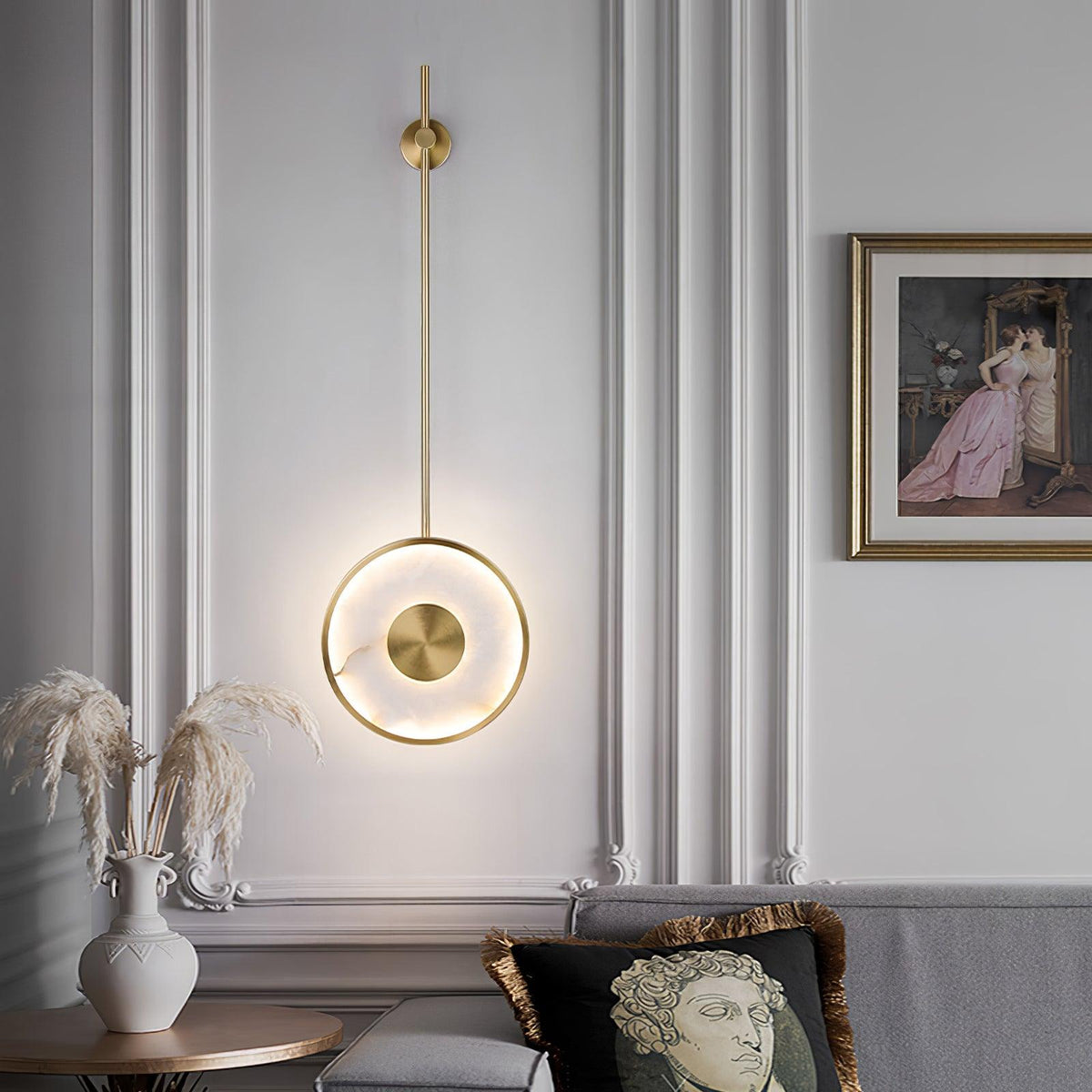 Nivirina Minimalistische Pendelleuchte aus Alabaster