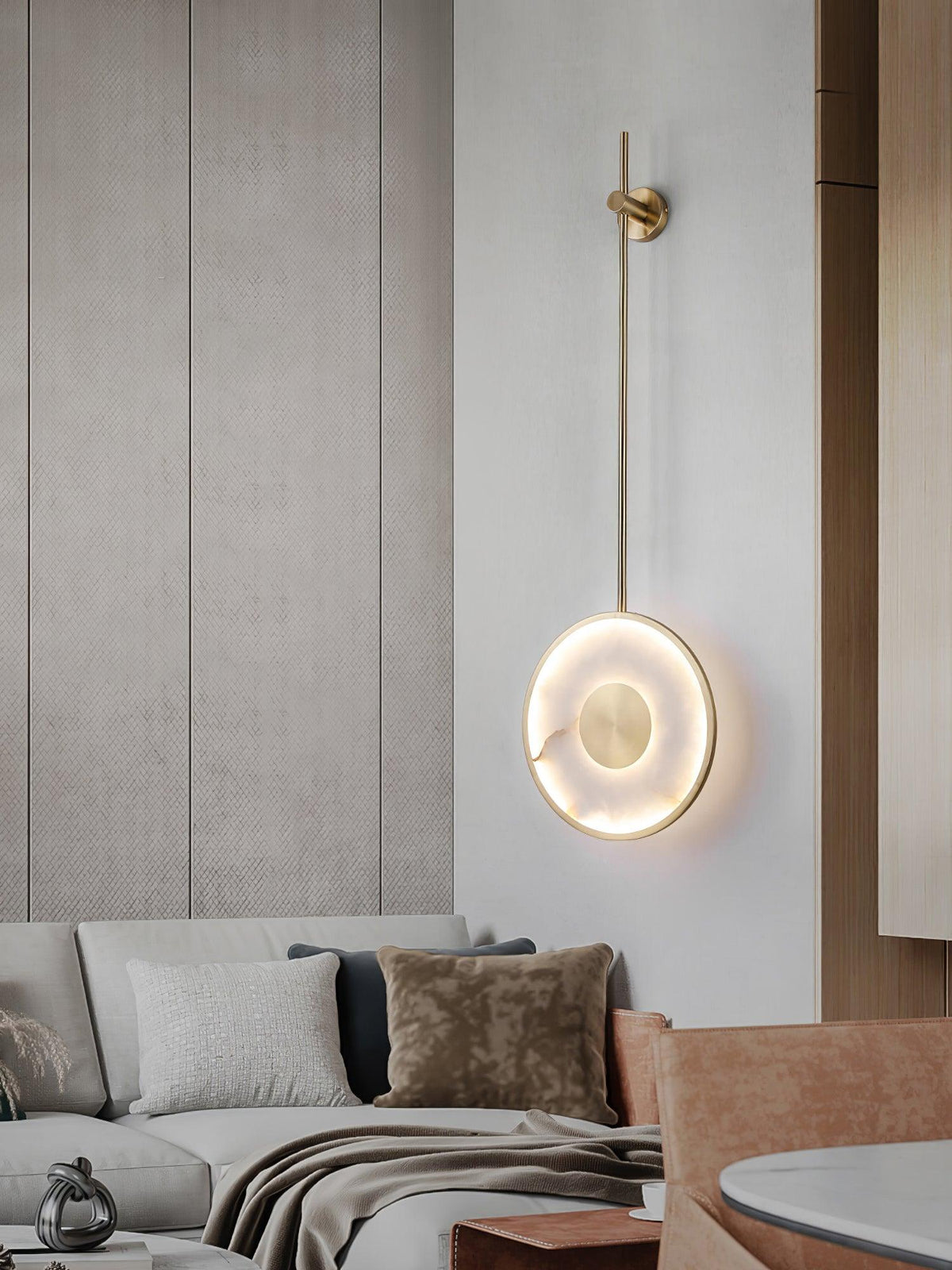 Nivirina Minimalistische Pendelleuchte aus Alabaster
