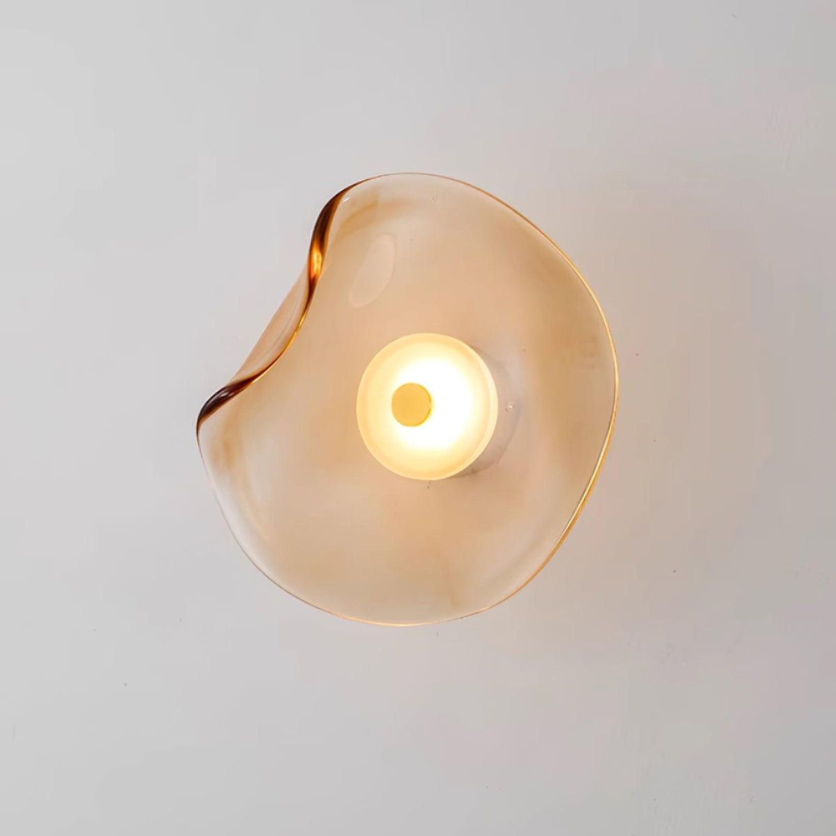 Kira Bernsteinfarben-Glas-Wandleuchte