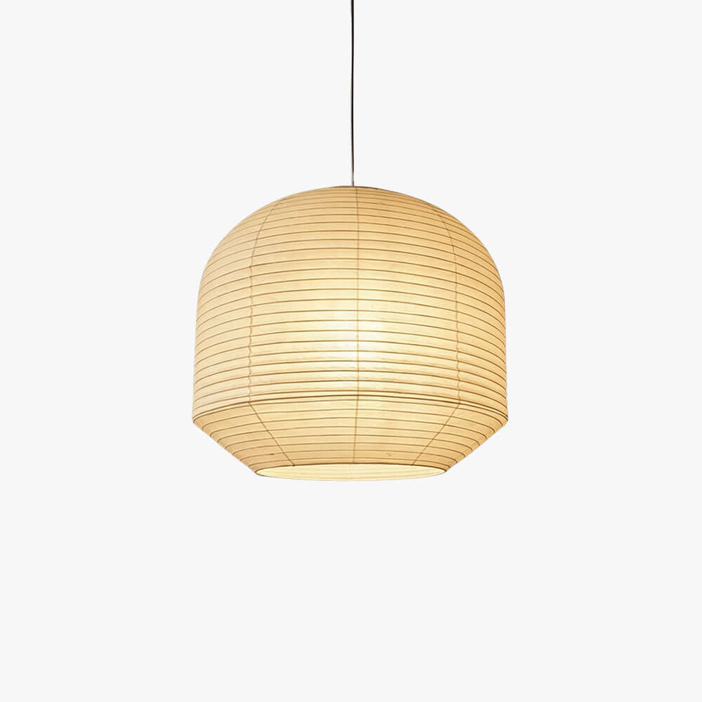 Rounded Pendelleuchte aus Maulbeerpapier