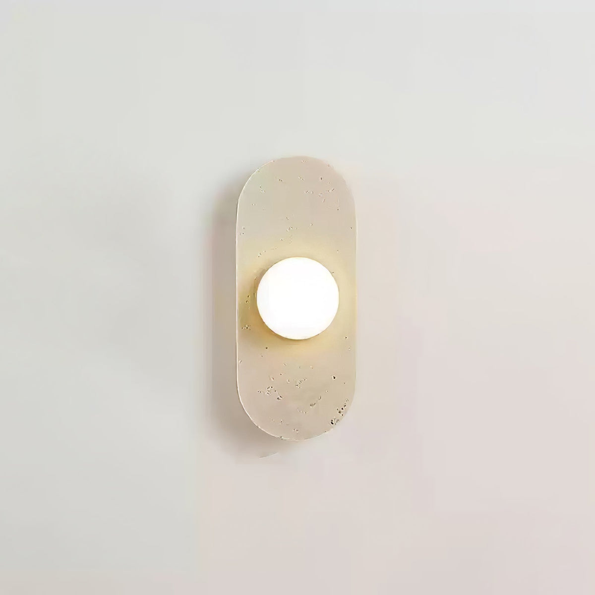Zasoliel Minimalistische Travertin-Wandleuchte in Gelb