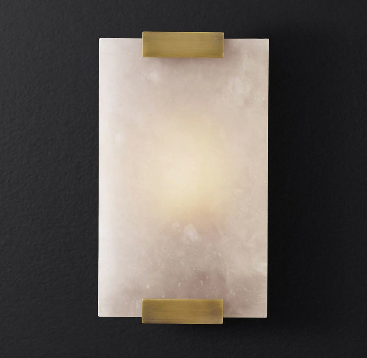 Velen Wandleuchte aus Alabaster mit Rücklicht Panel