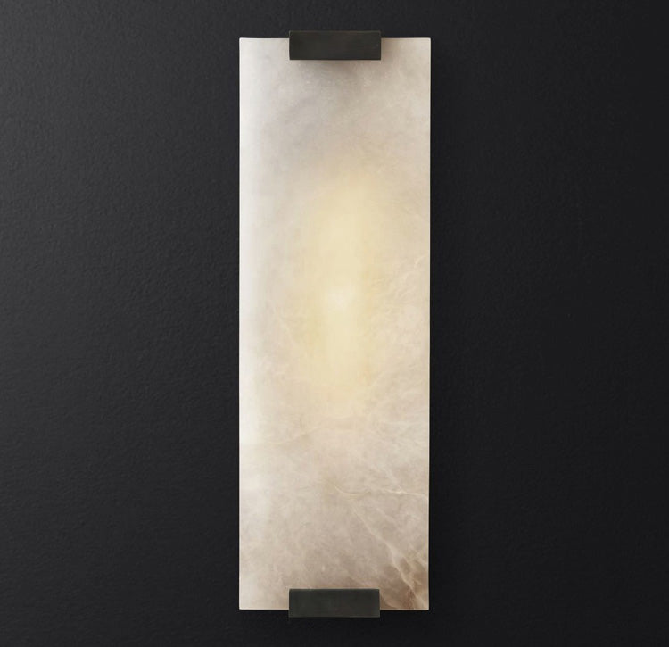 Velen Wandleuchte aus Alabaster mit Rücklicht Panel