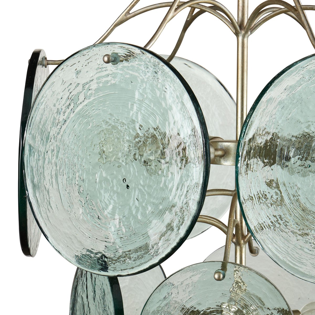 Celeora Kronleuchter Rovigo aus recyceltem Glas mit fließendem Design