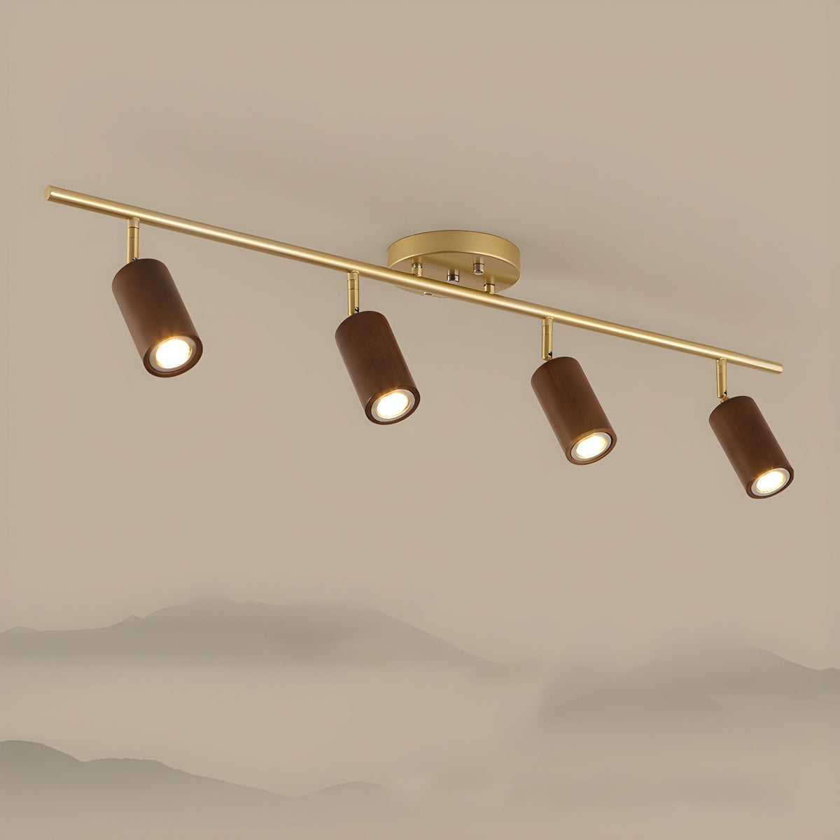Usolila zeitgenössische minimalistische Deckenleuchte aus Holz