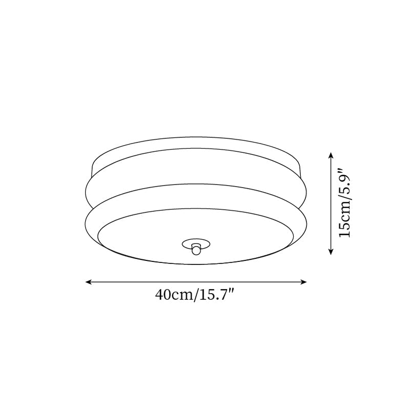 Cora Deckenleuchte Doppel-Schicht-Glas-Scheibe Walnuss Minimalistisch