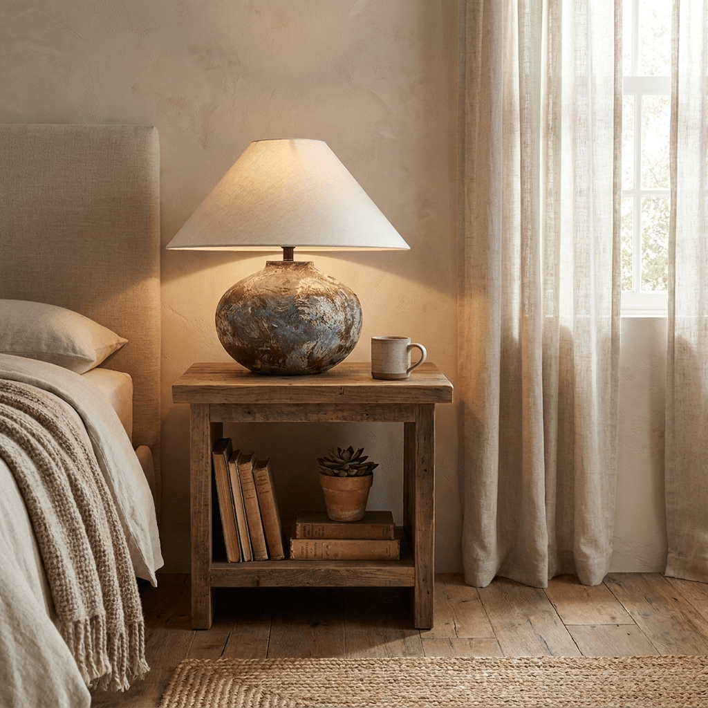 Odrielle Distressed Keramik Tischleuchte