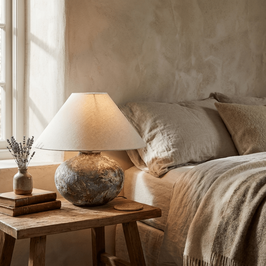 Odrielle Distressed Keramik Tischleuchte