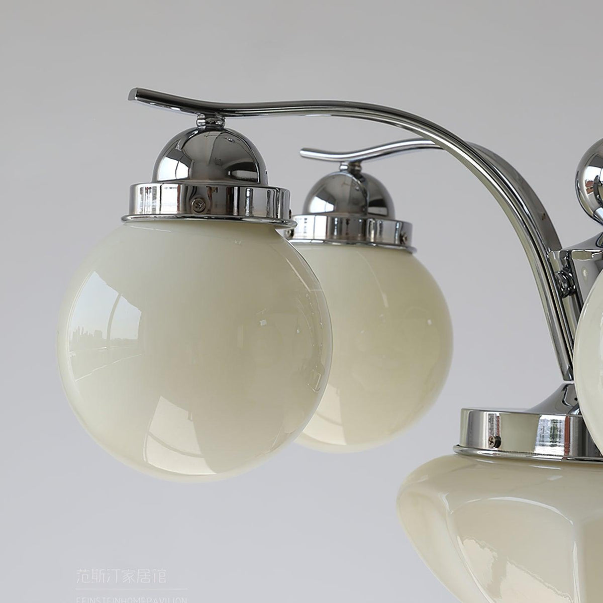 Ririxon Kronleuchter Retro Chic Kugel Weiß Glas