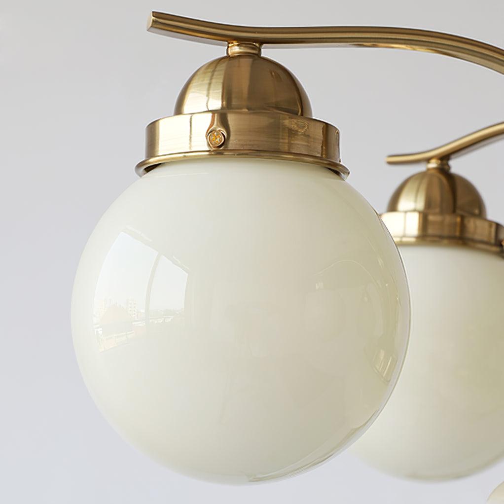 Ririxon Kronleuchter Retro Chic Kugel Weiß Glas