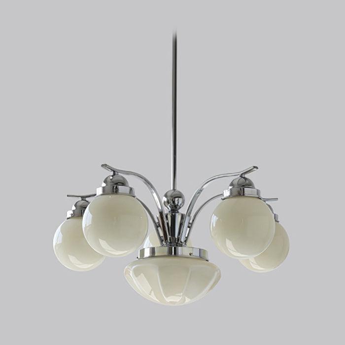 Ririxon Kronleuchter Retro Chic Kugel Weiß Glas