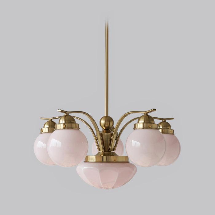 Ririxon Kronleuchter Retro Chic Kugel Weiß Glas