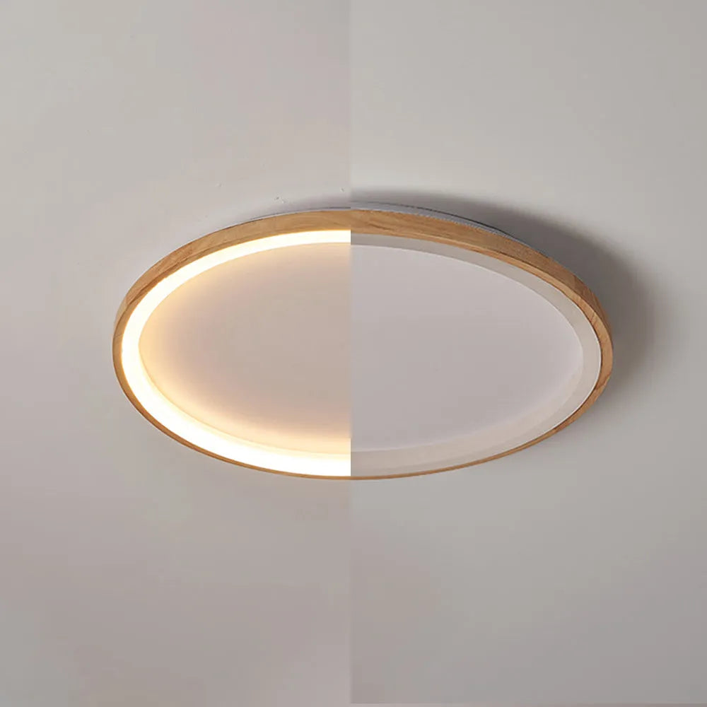 Muto Deckenleuchte Ring Wohnzimmer, Holz