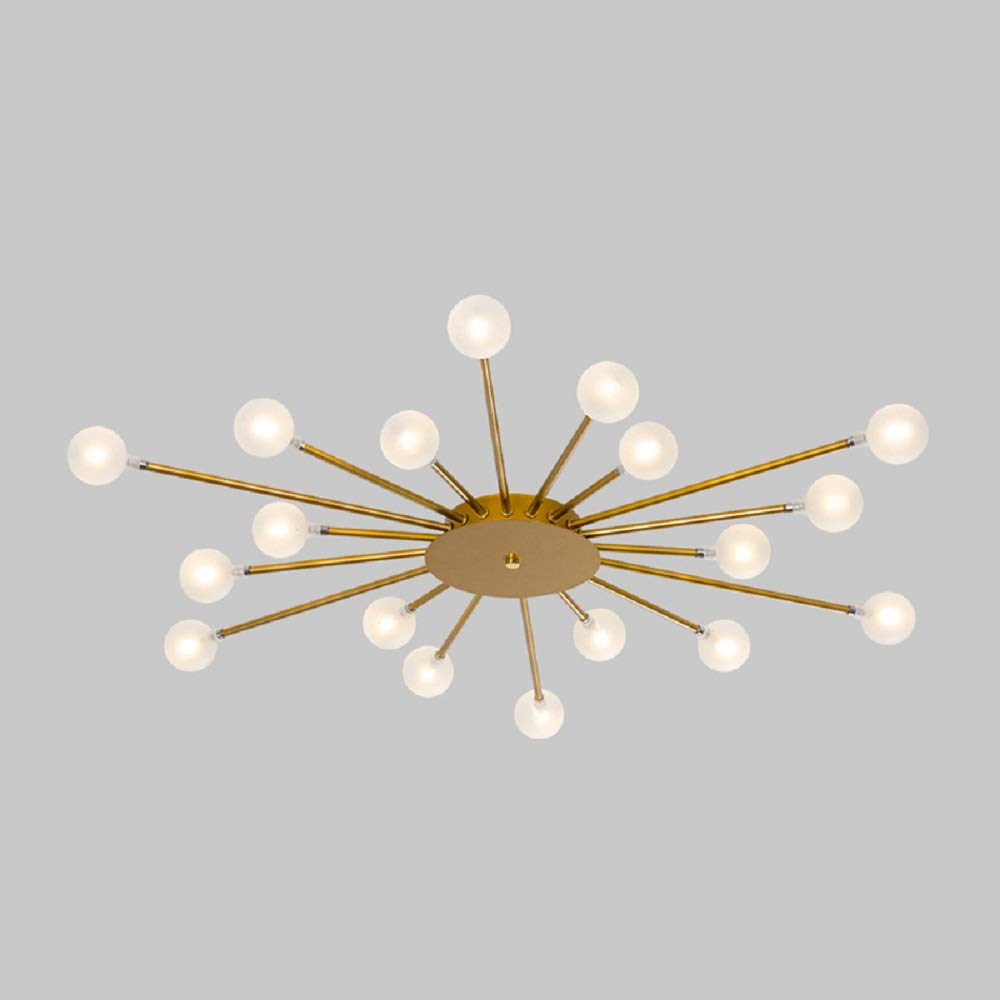 Arisha Nordic LED Deckenleuchte Gold/Schwarz Metall Wohnzimmer