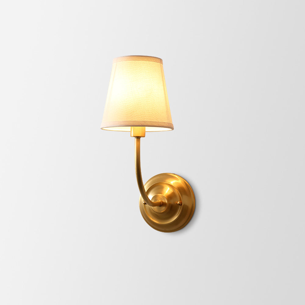 Silva Innen Gold Wandleuchte, 5 Stile Kupfer+Gewebe