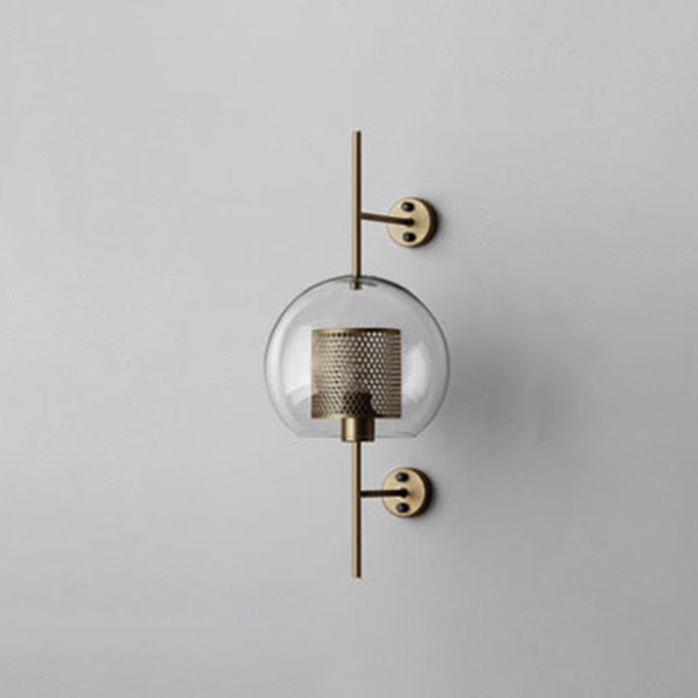 Valentina Industrial LED Wandleuchte Global, Silber/Gold, Innen
