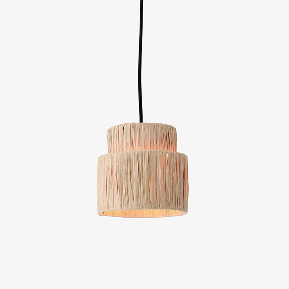 Muto Modern Küche LED Pendelleuchtehellbraun Wohn/Schlafzimmer Rattan Glas