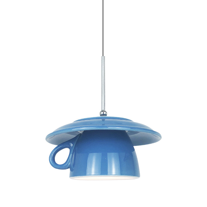 Valentina Moderne bunte LED-Pendelleuchte aus Keramik Tassenform