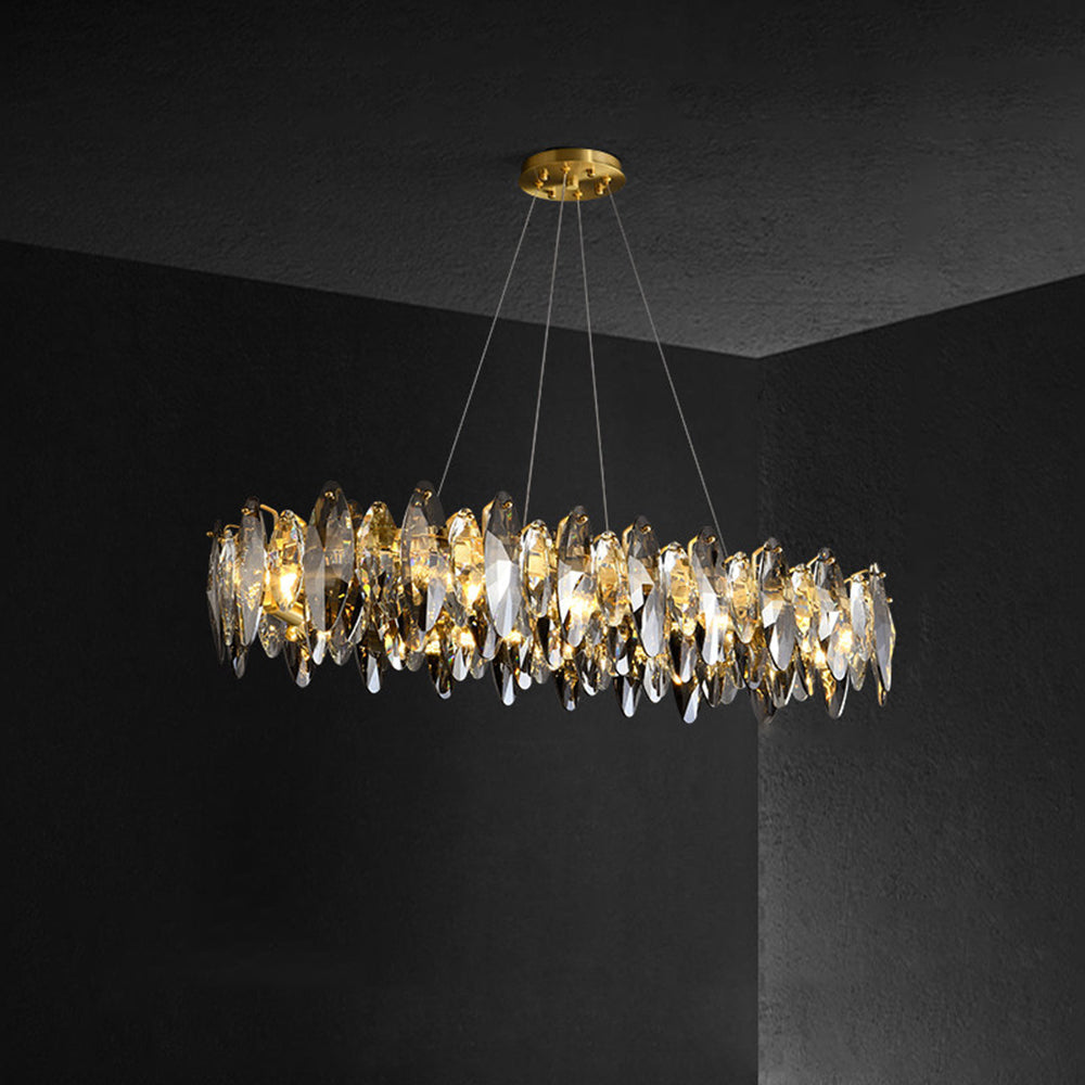 Kristy Vintage Kronleuchter Gold-Silber Wohn/Esszimmer Kupfer&Kristall