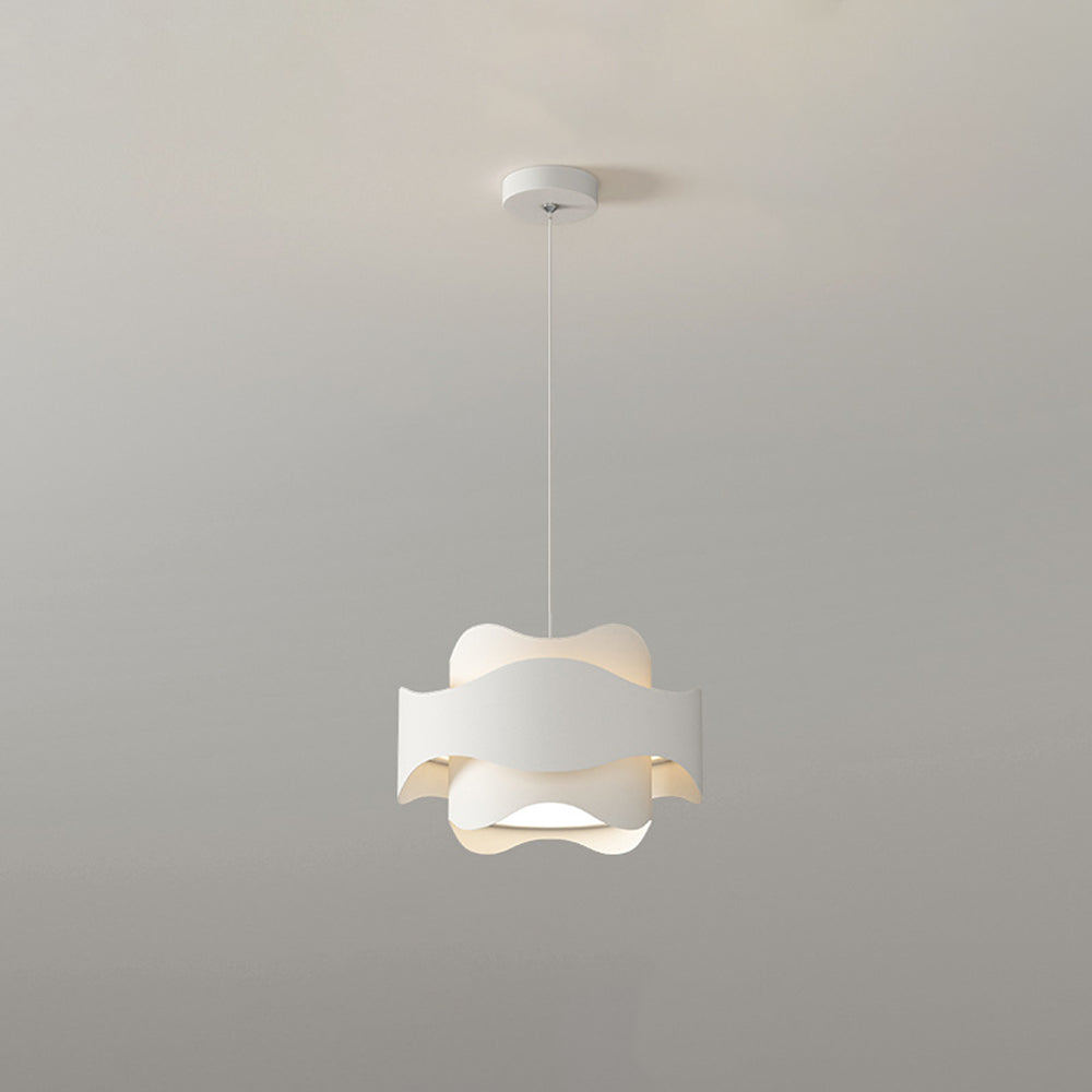 Arisha Design LED Pendel/Denkenleuchte Weiß Plissee Geometrisch Küche/Wohnzimmer