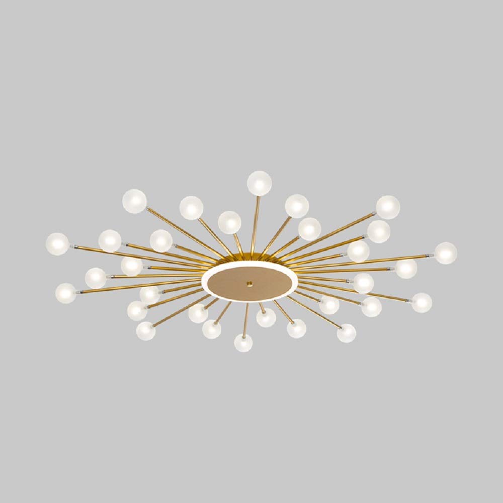Arisha Nordic LED Deckenleuchte Gold/Schwarz Metall Wohnzimmer