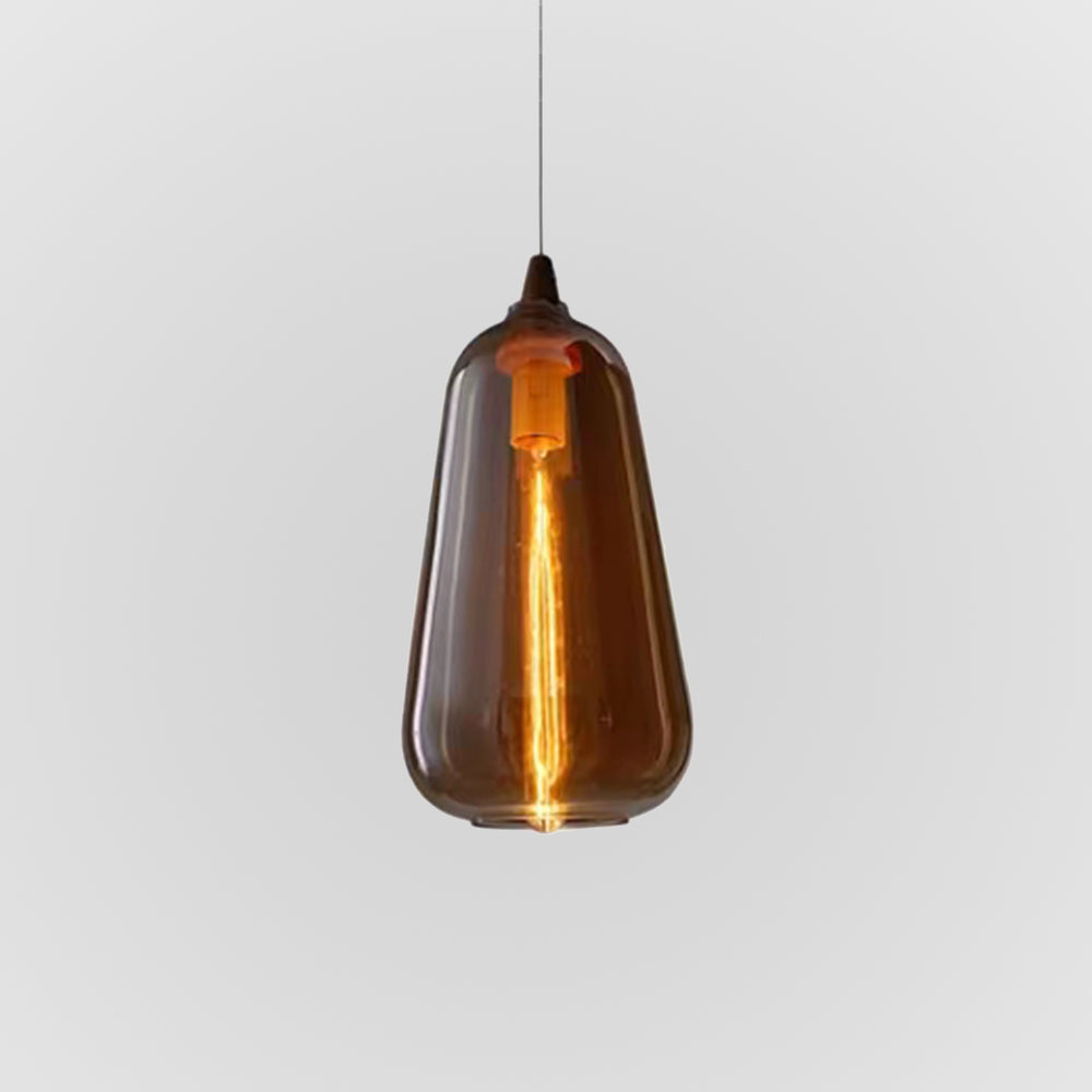 Aria Pendelleuchte Amber Schlaf/Wohnzimmer Metall/Glas