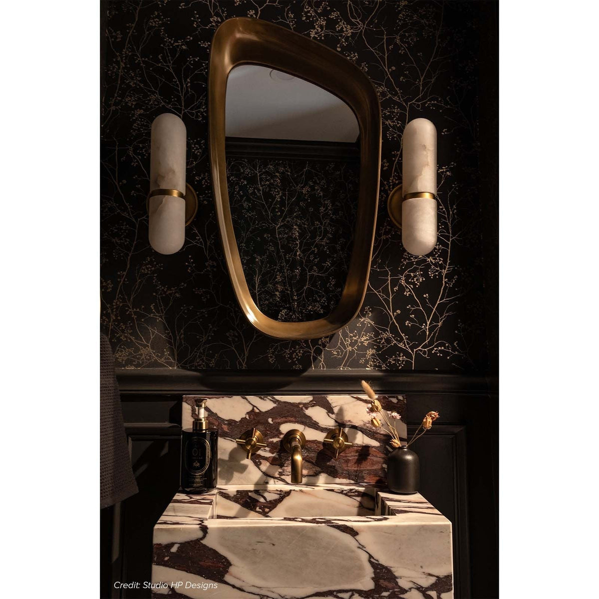 Salon Alabaster-Wandleuchte