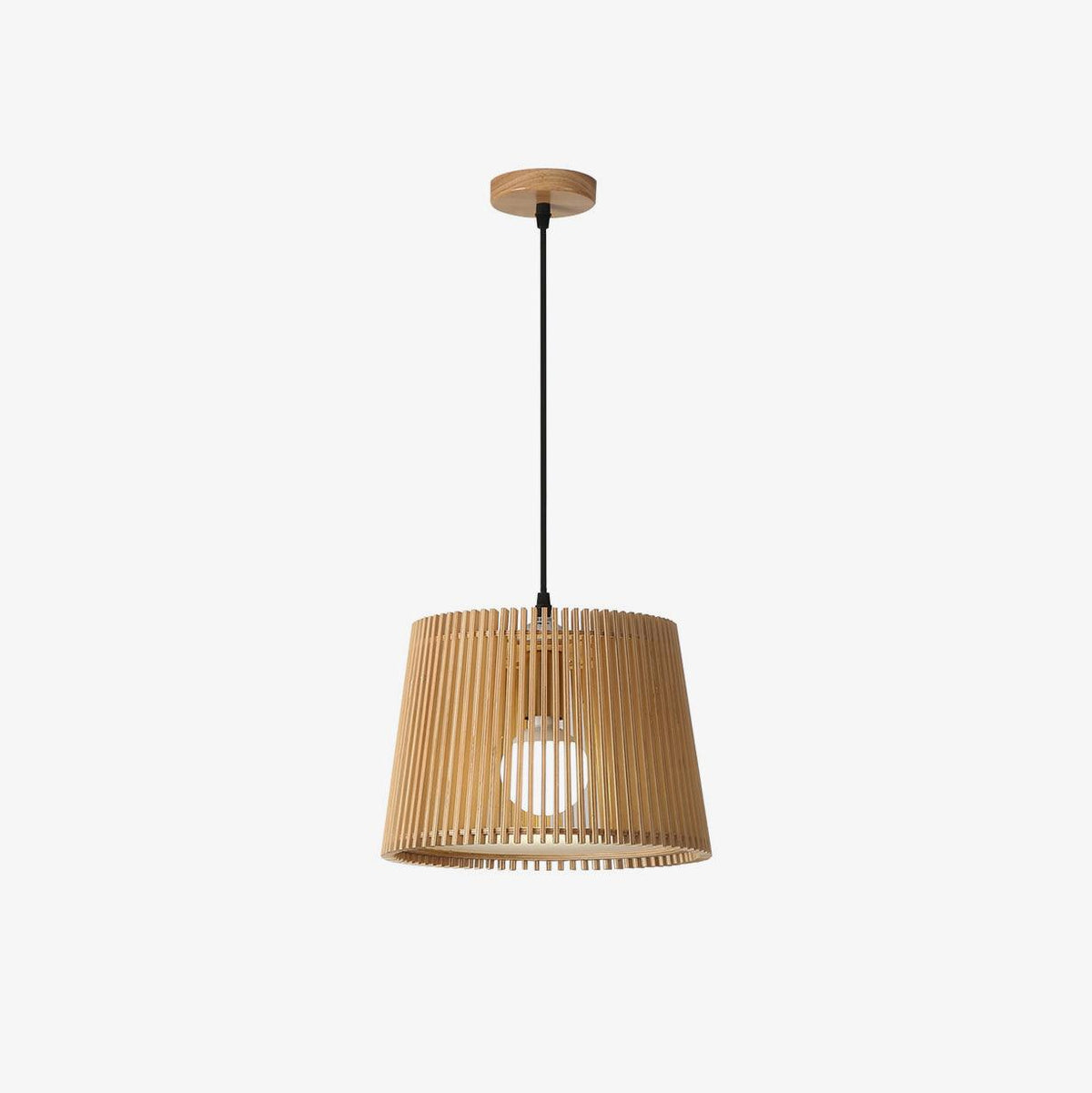 Clou Pendelleuchte aus Holz im Retro-Stil