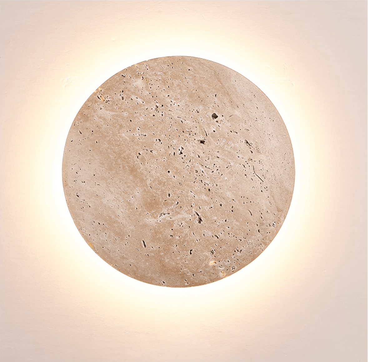 Lykro Wandleuchte Beige Stein minimalistisch Wohnzimmer Schlafzimmer Flur
