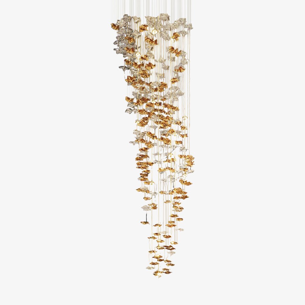Lisk luxuriöse Kronleuchter aus Messing linear