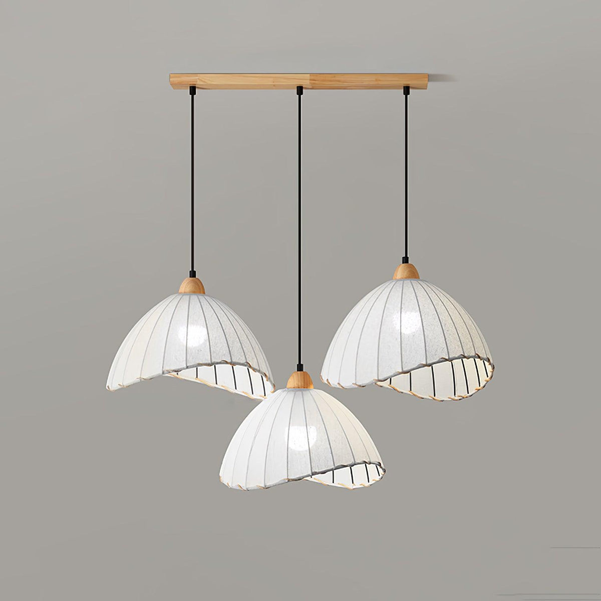 Shell Minimalistische Pendelleuchte aus Holz