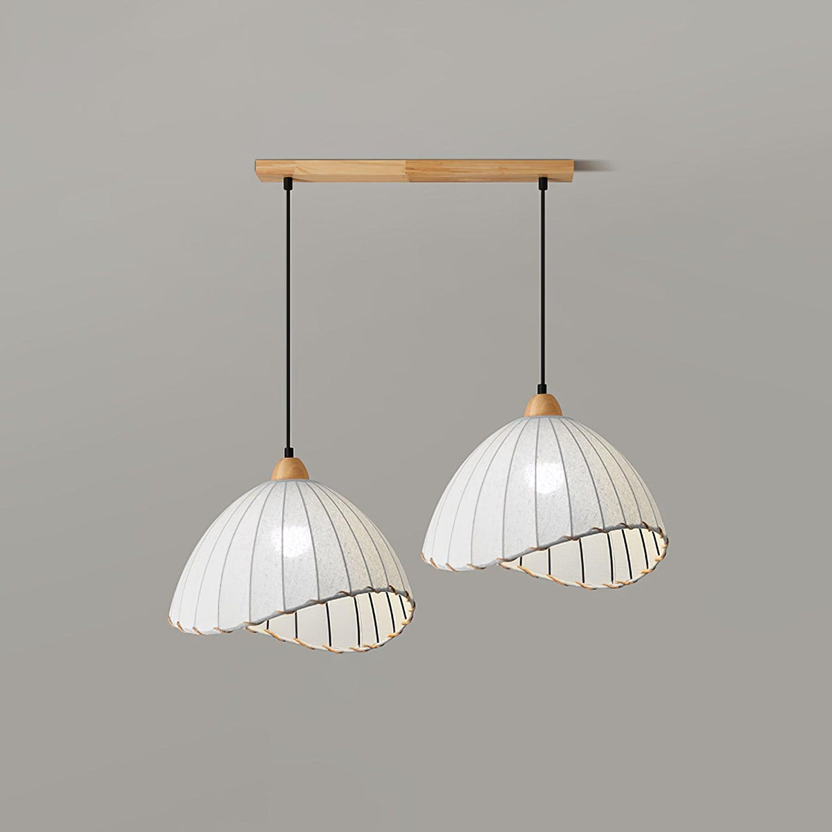 Shell Minimalistische Pendelleuchte aus Holz