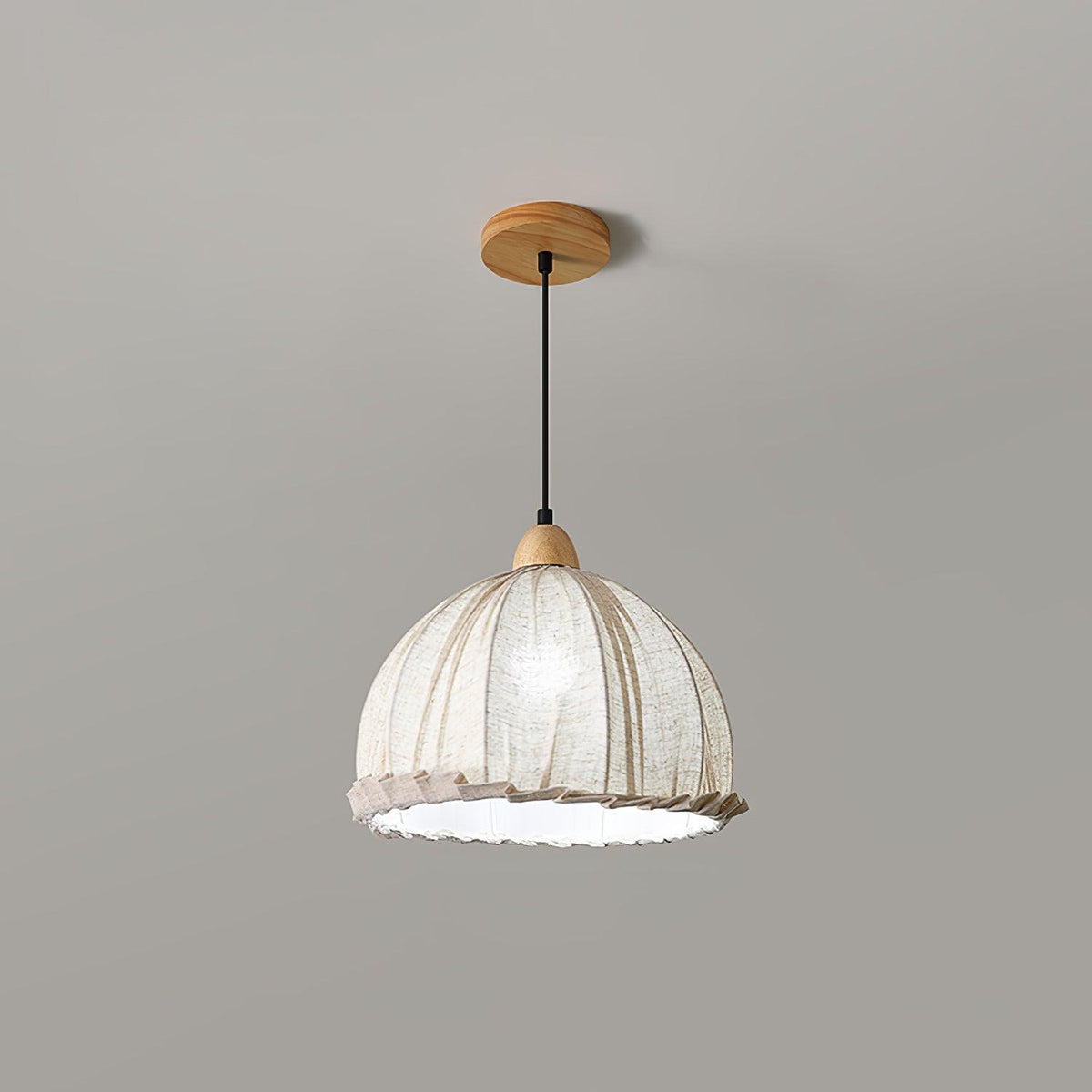 Shell Minimalistische Pendelleuchte aus Holz
