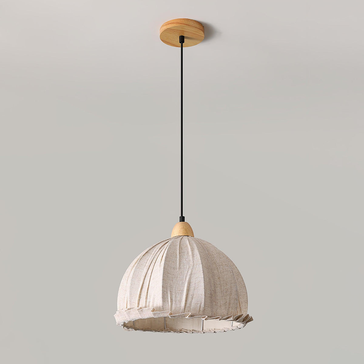 Shell Minimalistische Pendelleuchte aus Holz
