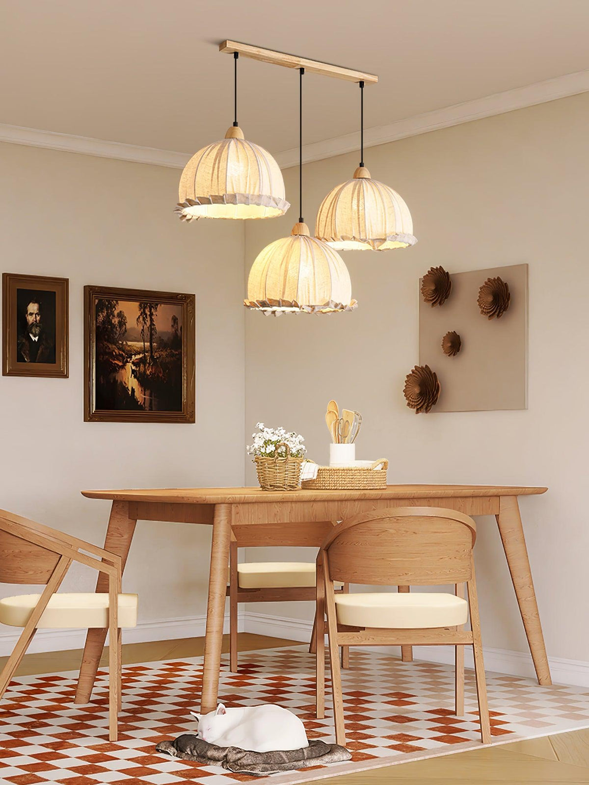 Shell Minimalistische Pendelleuchte aus Holz