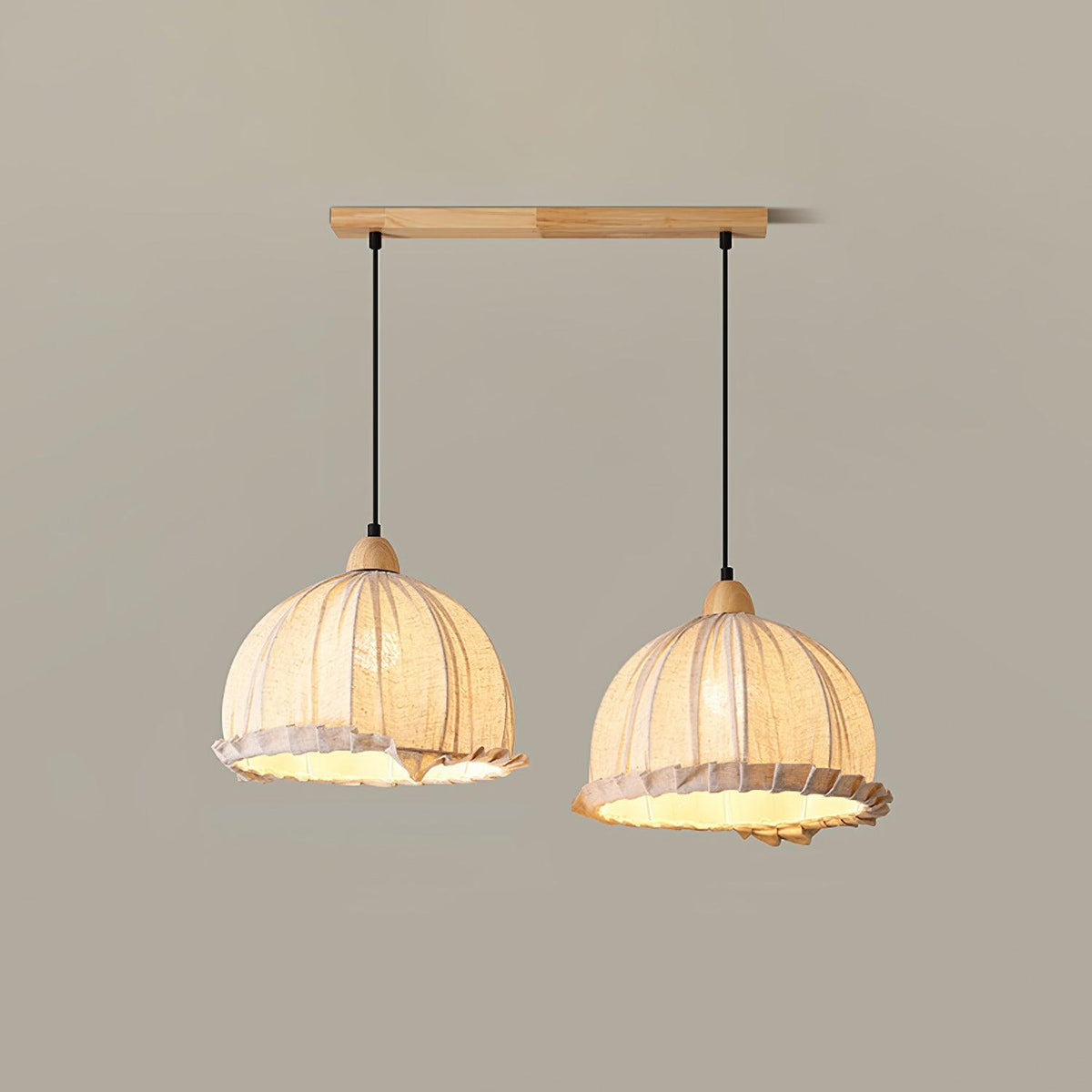 Shell Minimalistische Pendelleuchte aus Holz