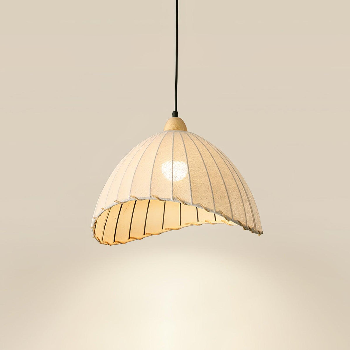 Shell Minimalistische Pendelleuchte aus Holz