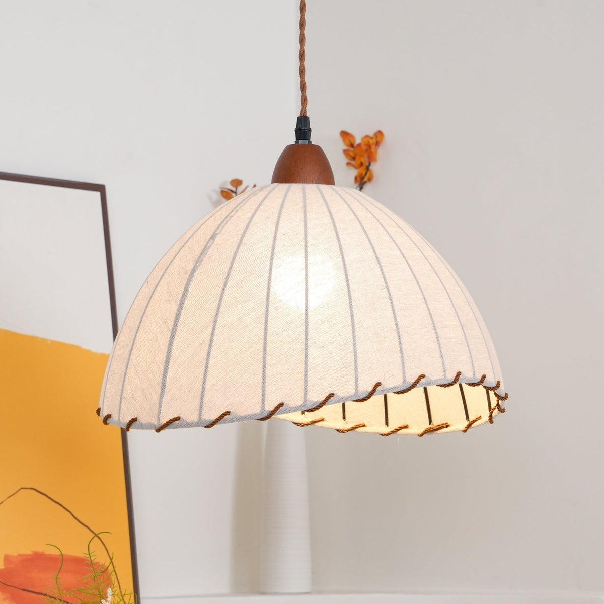 Shell Minimalistische Pendelleuchte aus Holz
